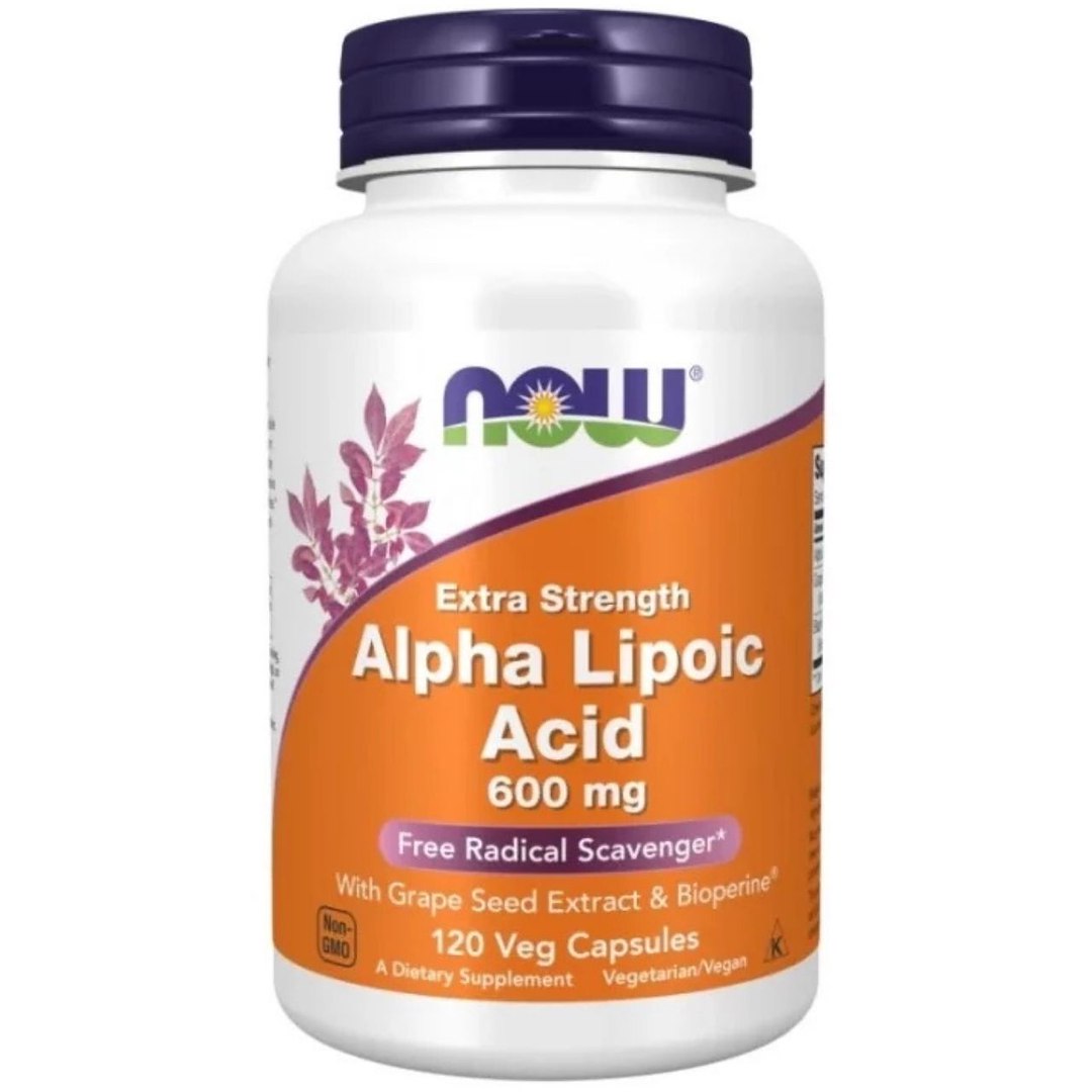 Now Foods alfa lipoinė rūgštis 600 mg - 120 kapsulių