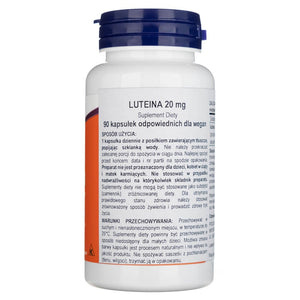 Now Foods liuteinas, dvigubas stiprumas 20 mg - 90 kapsulių