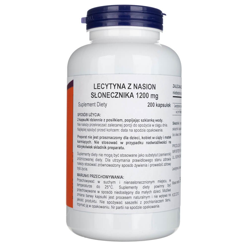 Now Foods saulėgrąžų lecitinas 1200 mg - 200 kapsulių