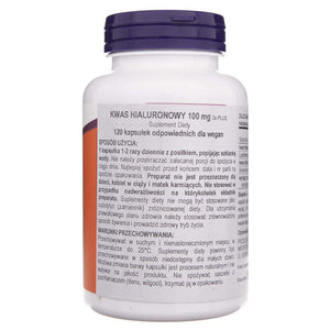 Now Foods hialurono rūgštis, dvigubo stiprumo 100 mg - 120 kapsulių