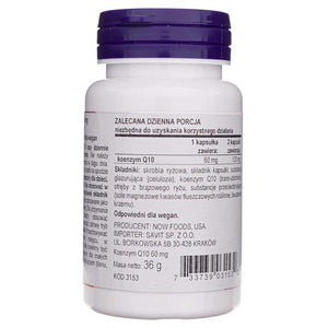 Now Foods CoQ10 60 mg - 60 kapsulių - Magnis.lt