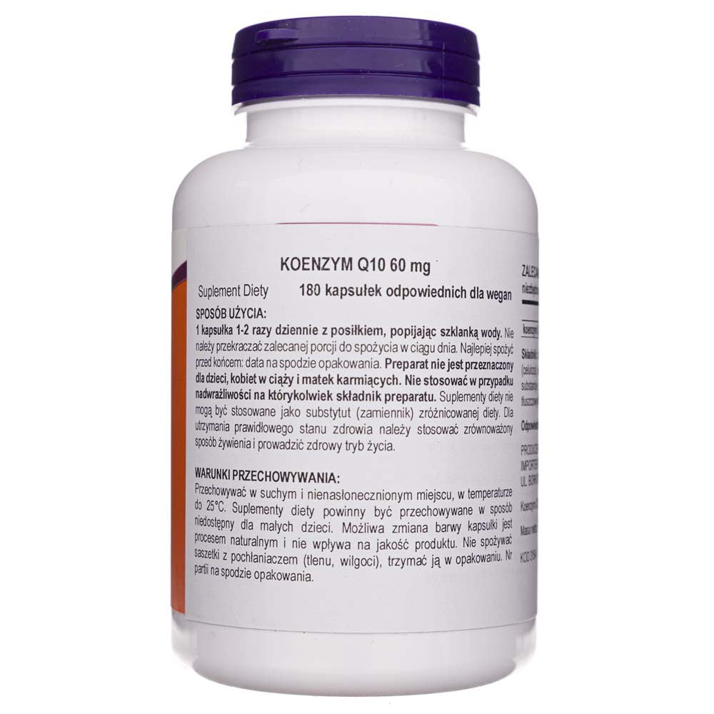 Now Foods CoQ10 60 mg - 180 kapsulių - Magnis.lt
