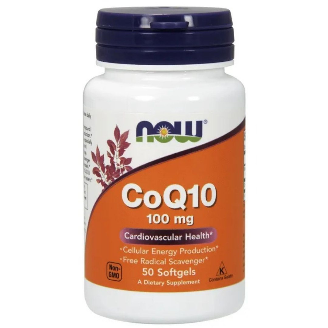Now Foods CoQ10 (kofermentas Q10) 100 mg - 50 gelio kapsulių