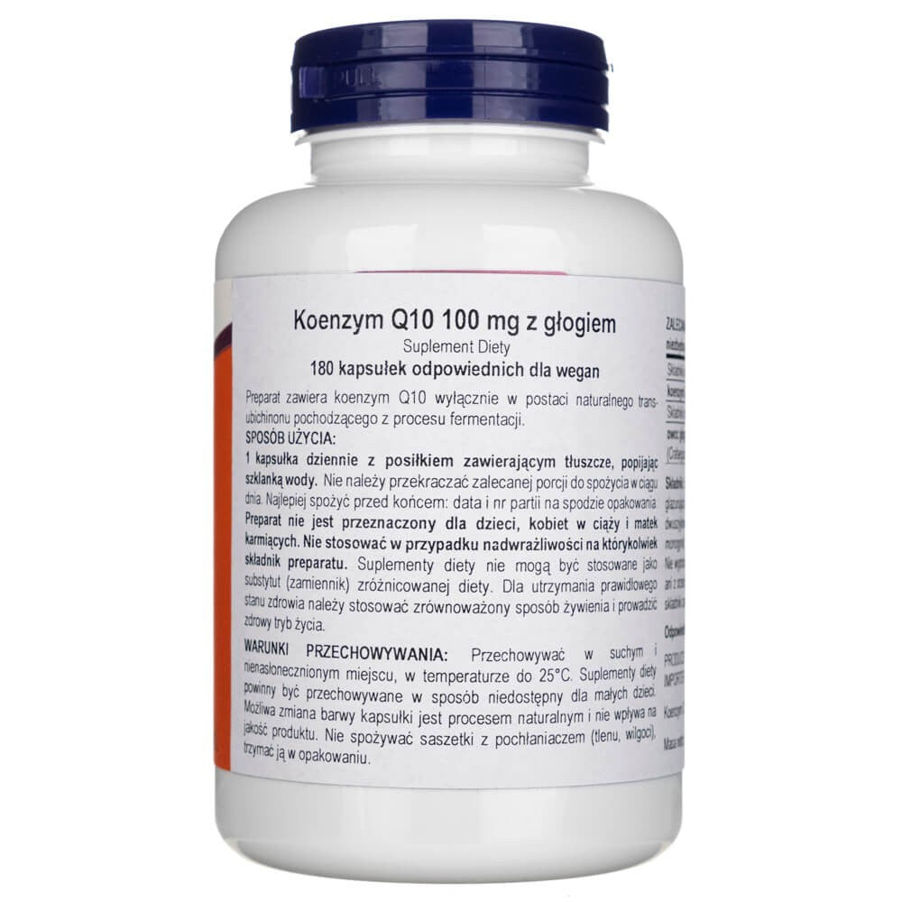 Now Foods CoQ10 100 mg su gudobelių uogomis - 180 kapsulių