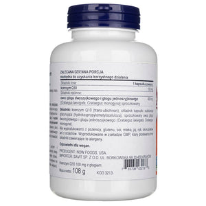 Now Foods CoQ10 100 mg su gudobelių uogomis - 180 kapsulių
