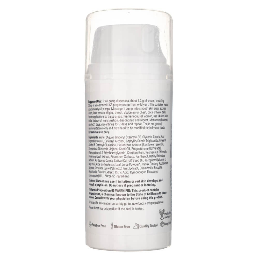 Now Solutions natūralus progresteronas su laukiniais erškėčiais, kremas - 85 g