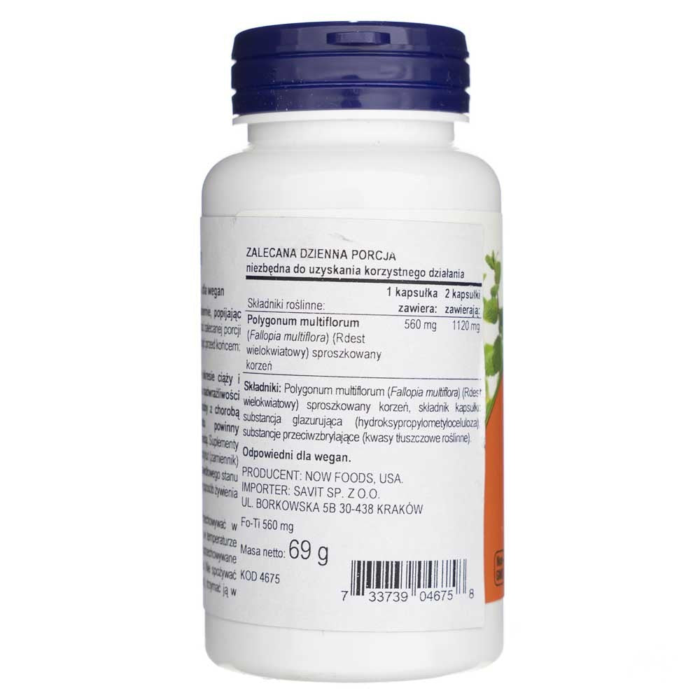Now Foods Fo-Ti (He Shou Wu) 560 mg - 100 kapsulių
