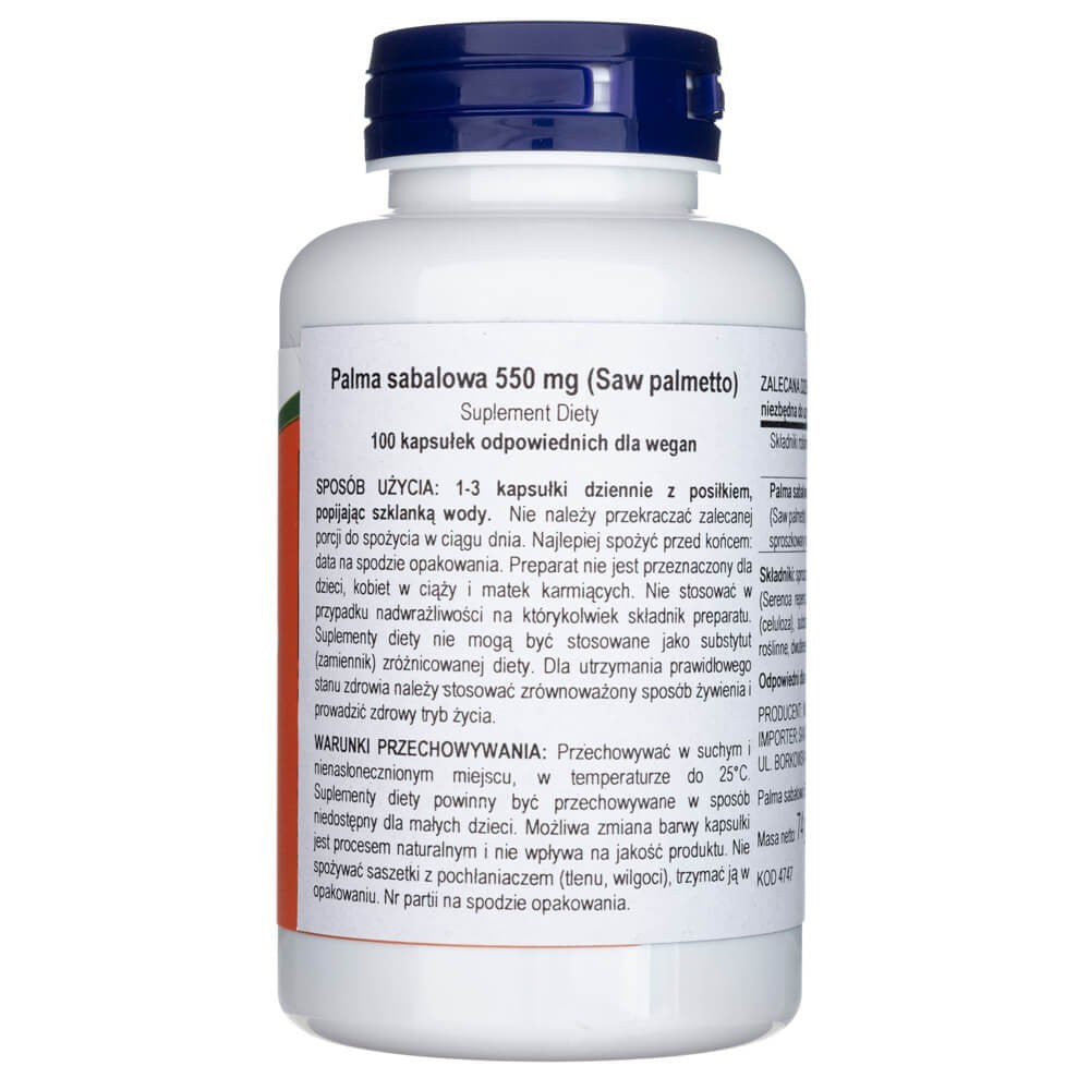 Now Foods Saw Palmetto uogos 550 mg - 100 kapsulių - Magnis.lt