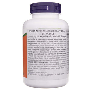 Now Foods EGCg žaliosios arbatos ekstraktas 400 mg - 180 kapsulių