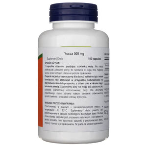 Now Foods Yucca 500 mg - 100 kapsulių