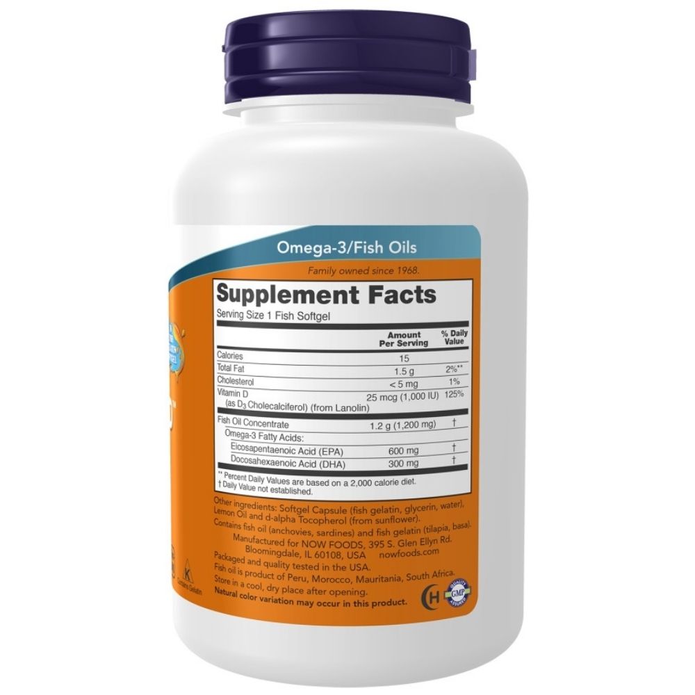 Now Foods Ultra Omega 3-D 1200 mg - 90 kapsulių