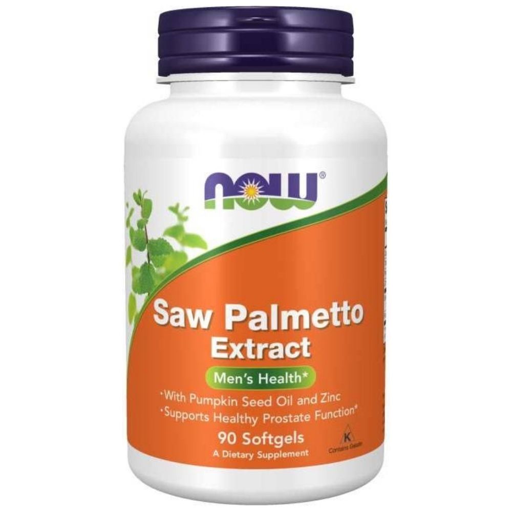 Now Foods Sabalinė palmė 80 mg su cinku ir moliūgų sėklomis - 90 kapsulių