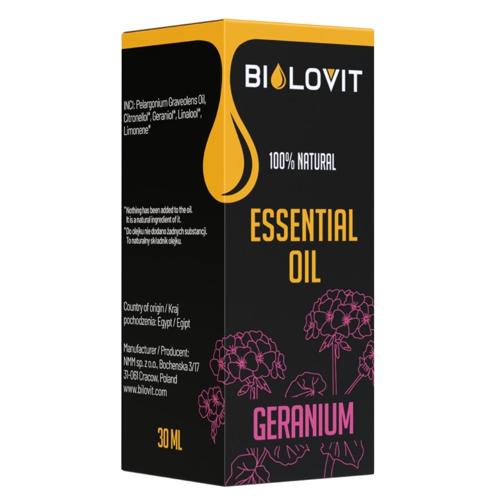 Bilovit Geranijų eterinis aliejus - 30 ml - Magnis.lt