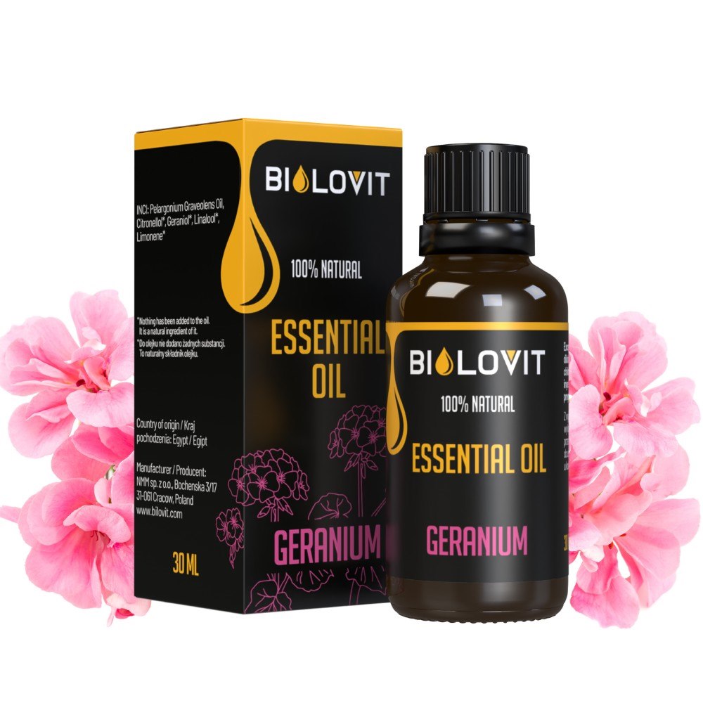 Bilovit Geranijų eterinis aliejus - 30 ml - Magnis.lt