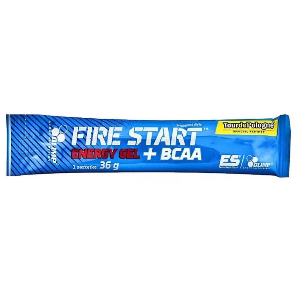 Olimp Fire Start energinis gelis + BCAA, žalias obuolys - 36 g