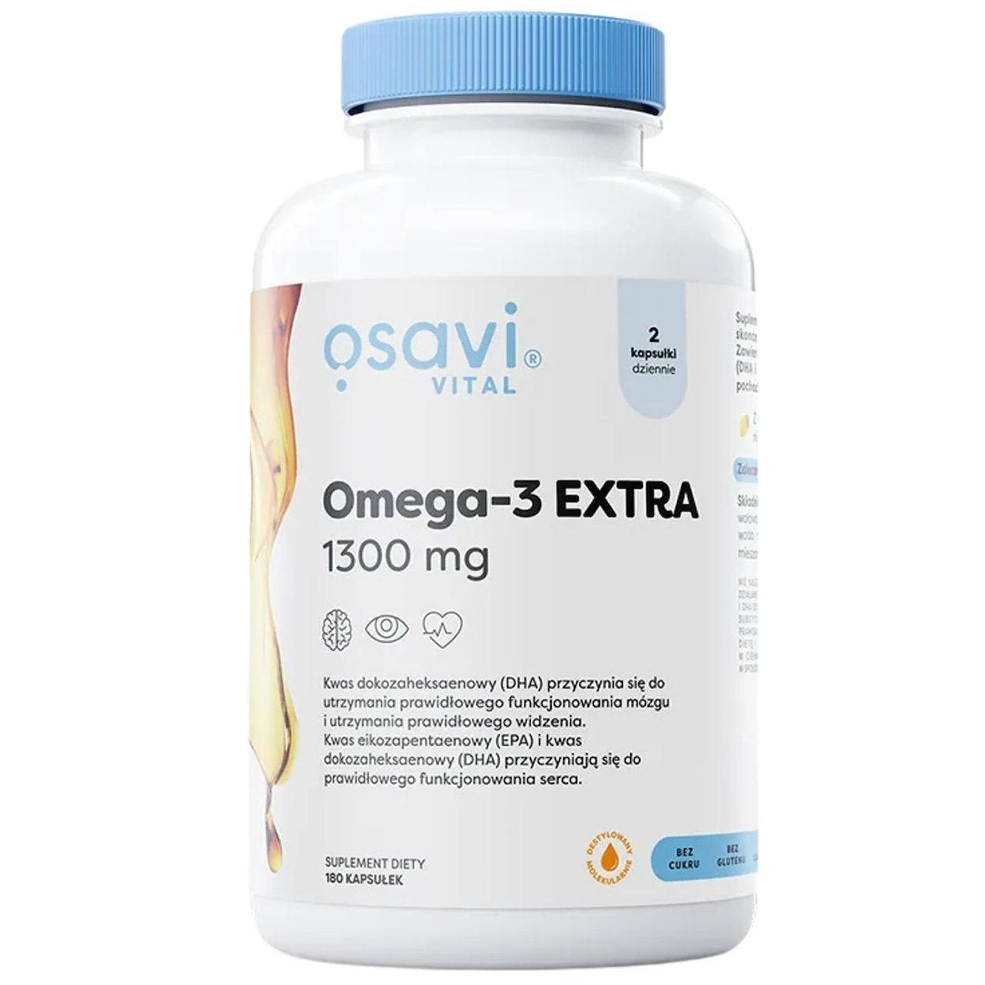 Osavi Omega-3 Extra 1300 mg, citrina - 180 kapsulių