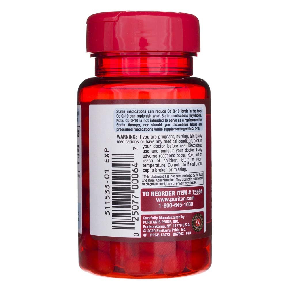 Puritan's Pride CoQ10 Q-Sorb 100 mg - 120 minkštųjų gelių - Magnis.lt