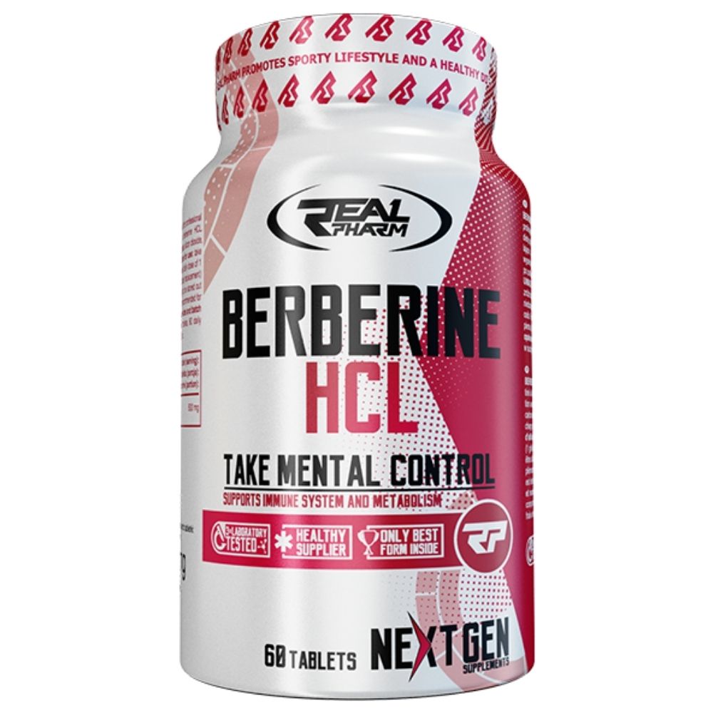 Real Pharm Berberine HCL 500 mg - 60 tablečių
