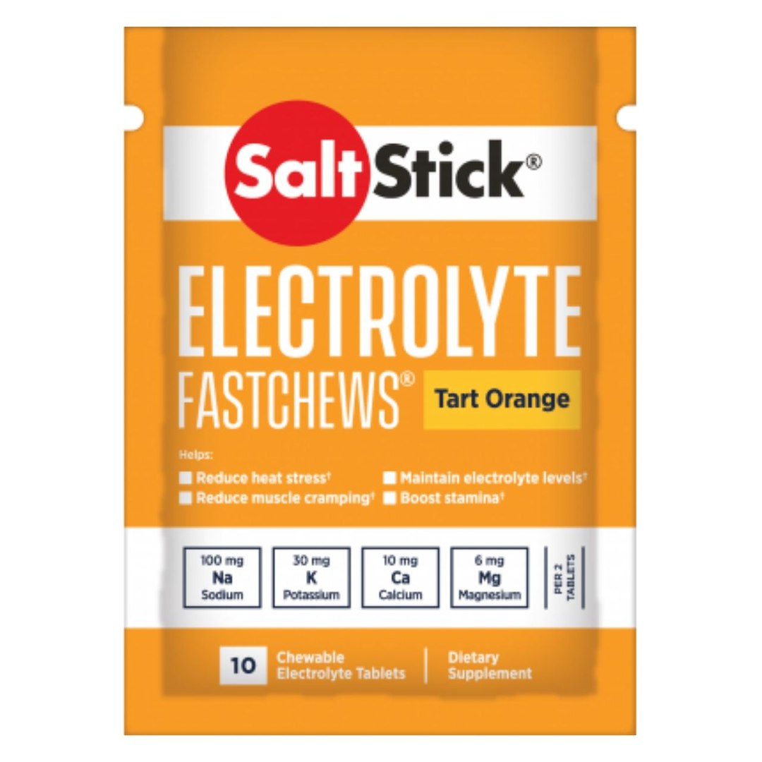 SaltStick FastChews elektrolitai pastilių pavidalu, apelsinas - 10 vnt.