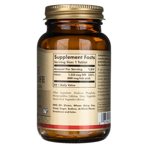Solgar Folate 1 333 mcg DFE (800 mcg folio rūgšties) - 250 tablečių