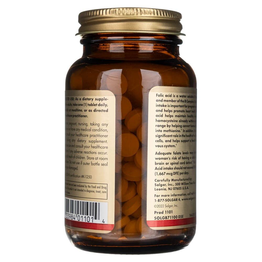 Solgar Folate 1 333 mcg DFE (800 mcg folio rūgšties) - 250 tablečių