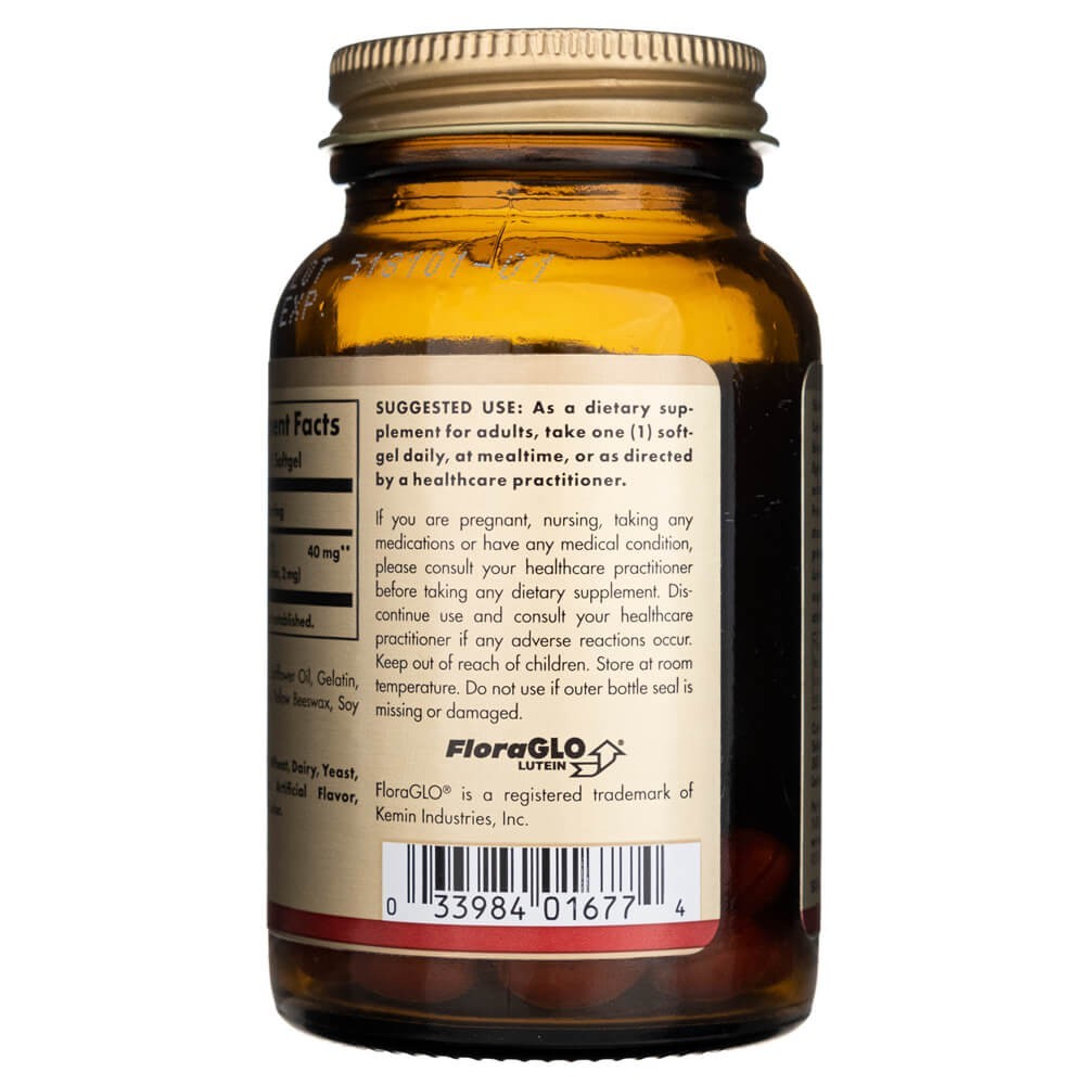 Solgar liuteinas 40 mg - 30 minkštųjų kapsulių
