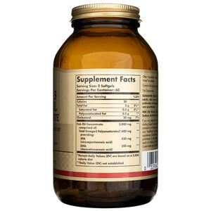 Solgar Omega-3 žuvų taukų koncentratas - 120 minkštųjų gelių