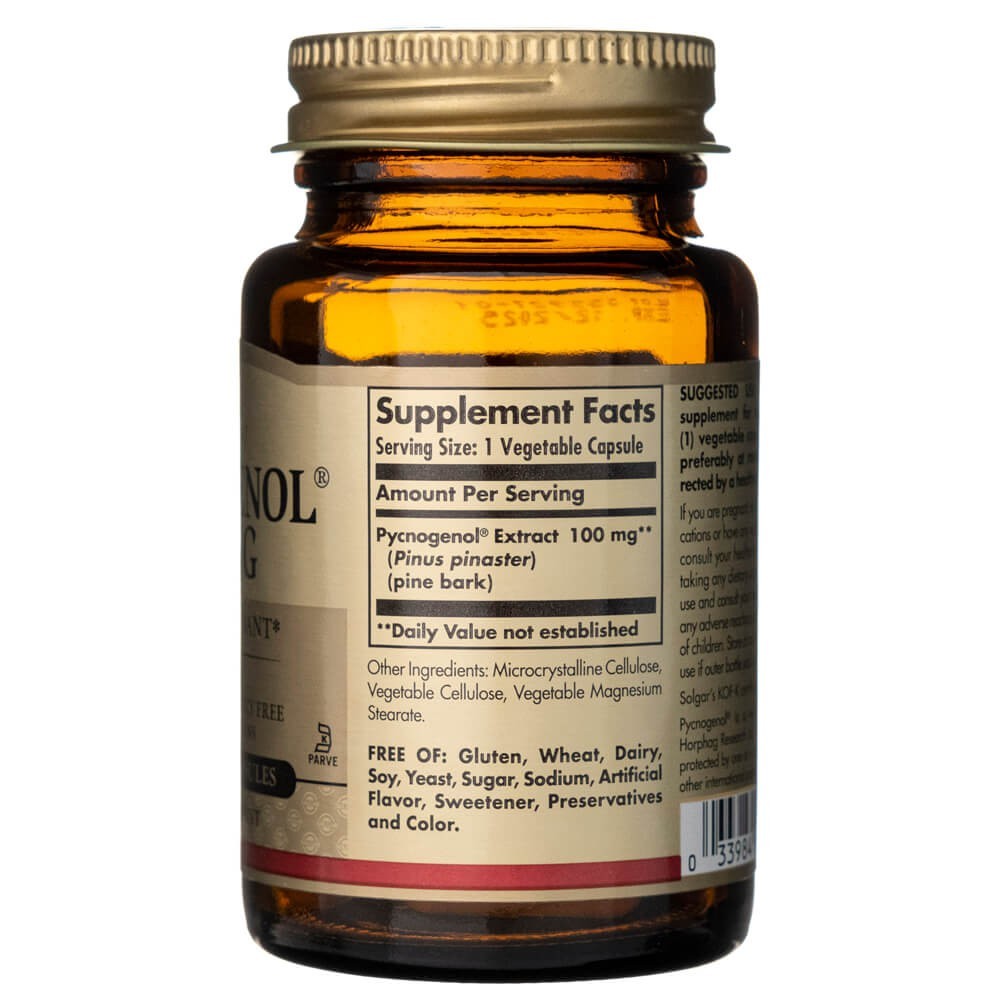 Solgar Piknogenolis 100 mg - 30 kapsulių