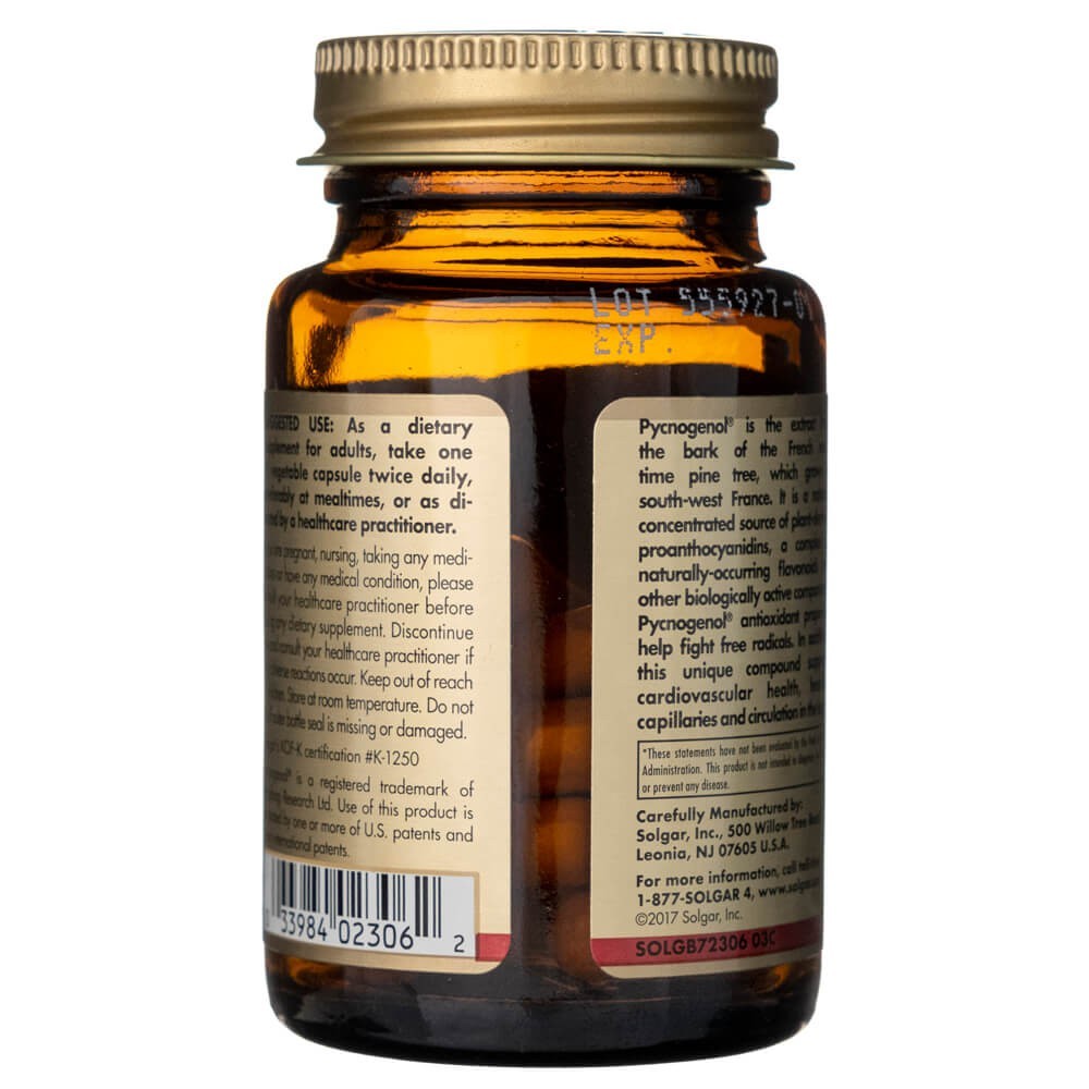 Solgar Piknogenolis 100 mg - 30 kapsulių