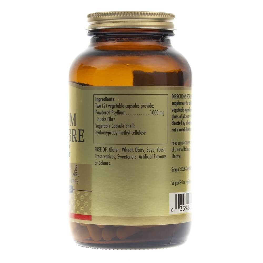 Solgar Psyllium Husks Fiber 500 mg - 200 kapsulių - Magnis.lt