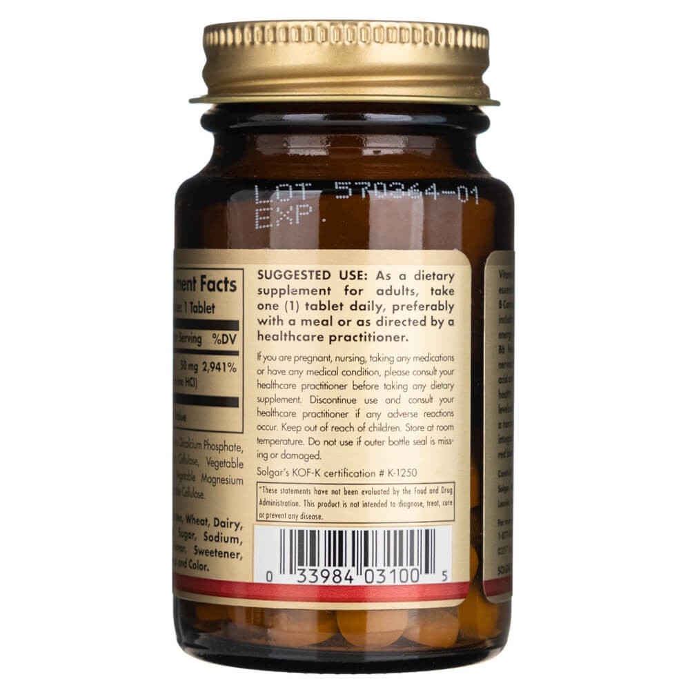 Solgar vitaminas B6 50 mg - 100 tablečių - Magnis.lt