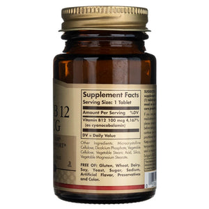 Solgar vitaminas B12 100 mcg - 100 tablečių - Magnis.lt