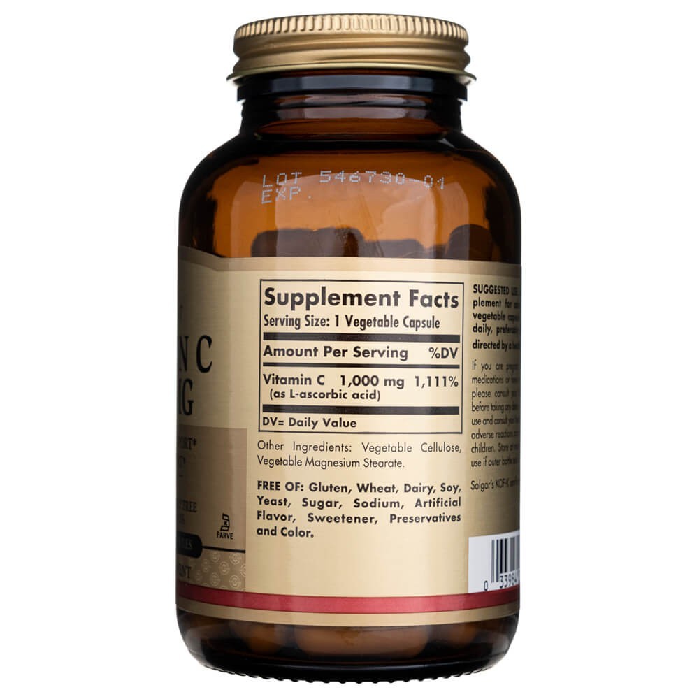 Solgar vitaminas C 1000 mg - 100 kapsulių - Magnis.lt