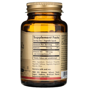 Solgar vitaminas K2 MK-7 100 mcg - 50 kapsulių - Magnis.lt