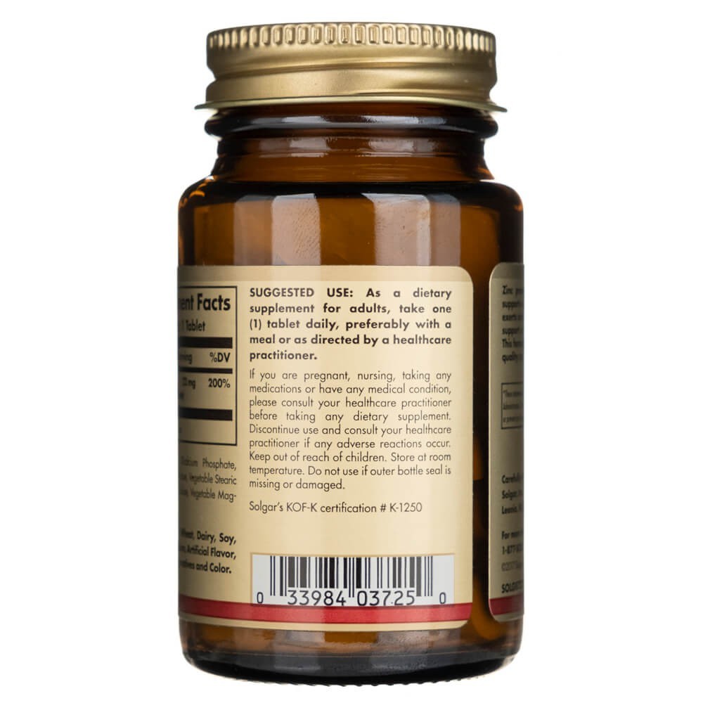 Solgar cinko pikolinatas 22 mg - 100 tablečių - Magnis.lt