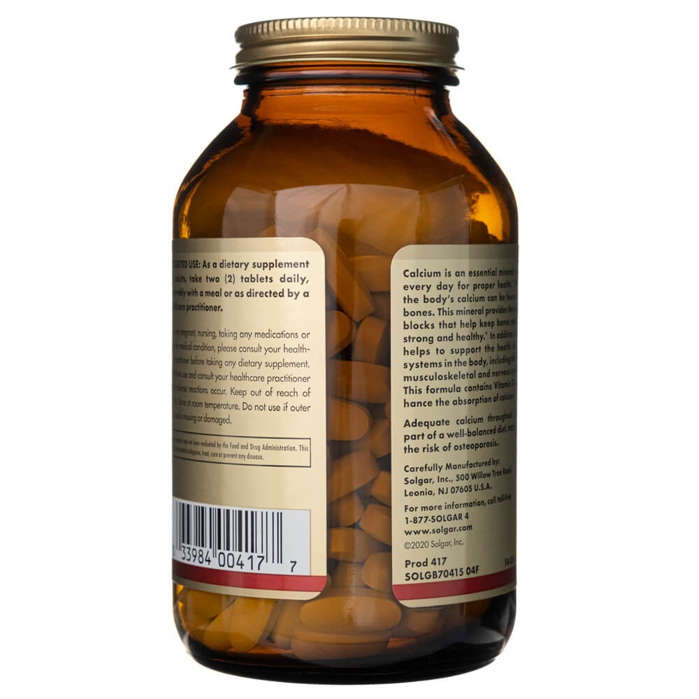 Solgar Kalcis 600 (iš austrių kriauklių su vitaminu D3) - 240 tablečių
