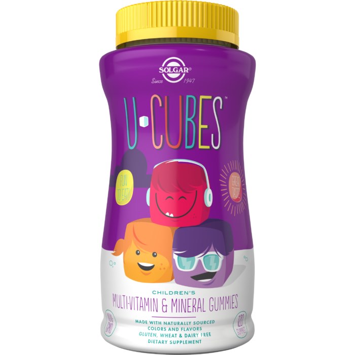 Solgar U-Cubes daugiakomponentiniai vitaminai ir mineralai vaikams - 120 kramtomųjų guminukų