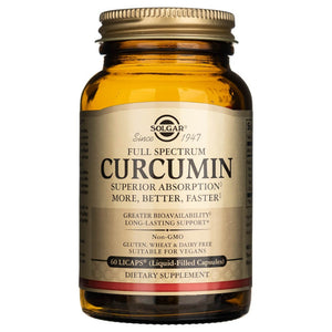 Solgar Full Spcetrum Curcumin skystasis ekstraktas - 60 minkštųjų gelių - Magnis.lt