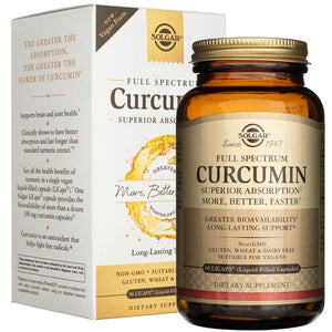 Solgar Full Spcetrum Curcumin skystasis ekstraktas - 90 minkštųjų gelių - Magnis.lt