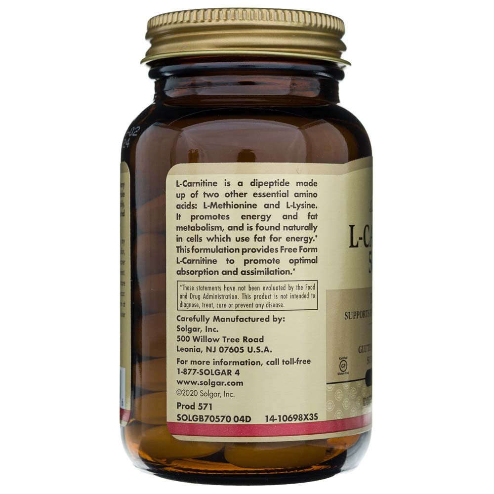 Solgar L-karnitinas 500 mg - 60 tablečių - Magnis.lt