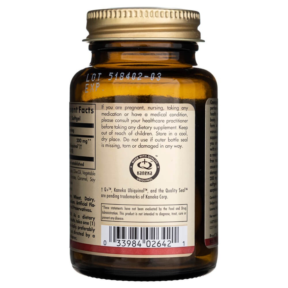 Solgar Ubichinolis 200 mg - 30 minkštųjų gelių