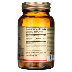 Solgar chromo pikolinatas 500 mcg - 60 kapsulių