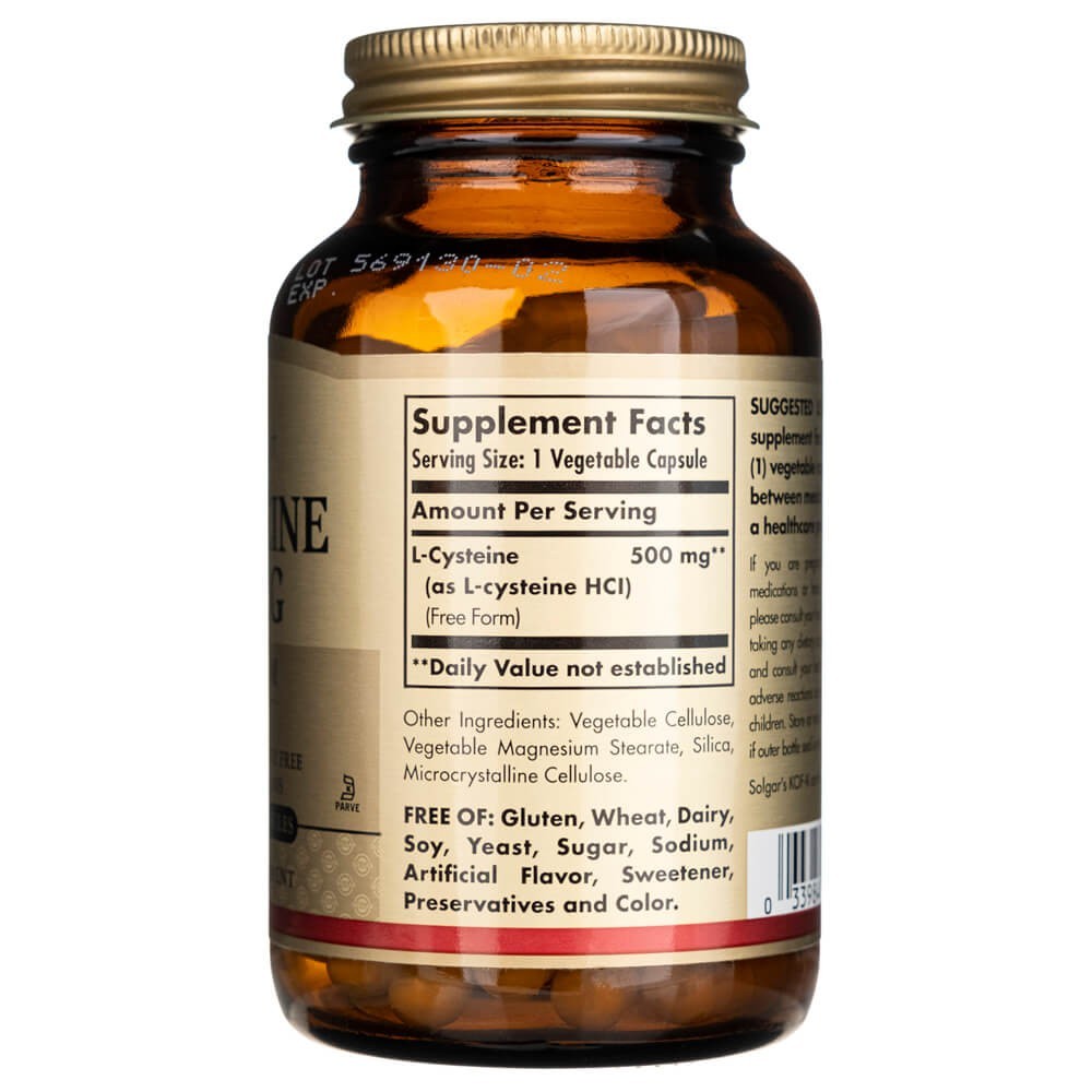 Solgar L-cisteinas 500 mg mg - 90 kapsulių
