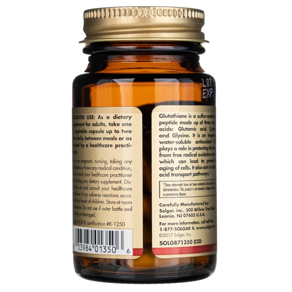 Solgar Sumažintas L-glutationas 250 mg - 30 kapsulių