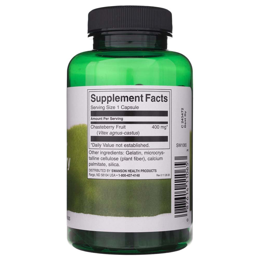 Swanson Full Spectrum Chasteberry Fruit 400 mg - 120 kapsulių - Magnis.lt