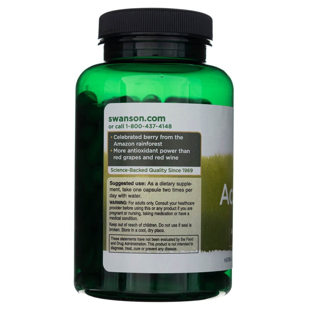 Swanson Acai uogos 500 mg - 120 kapsulių