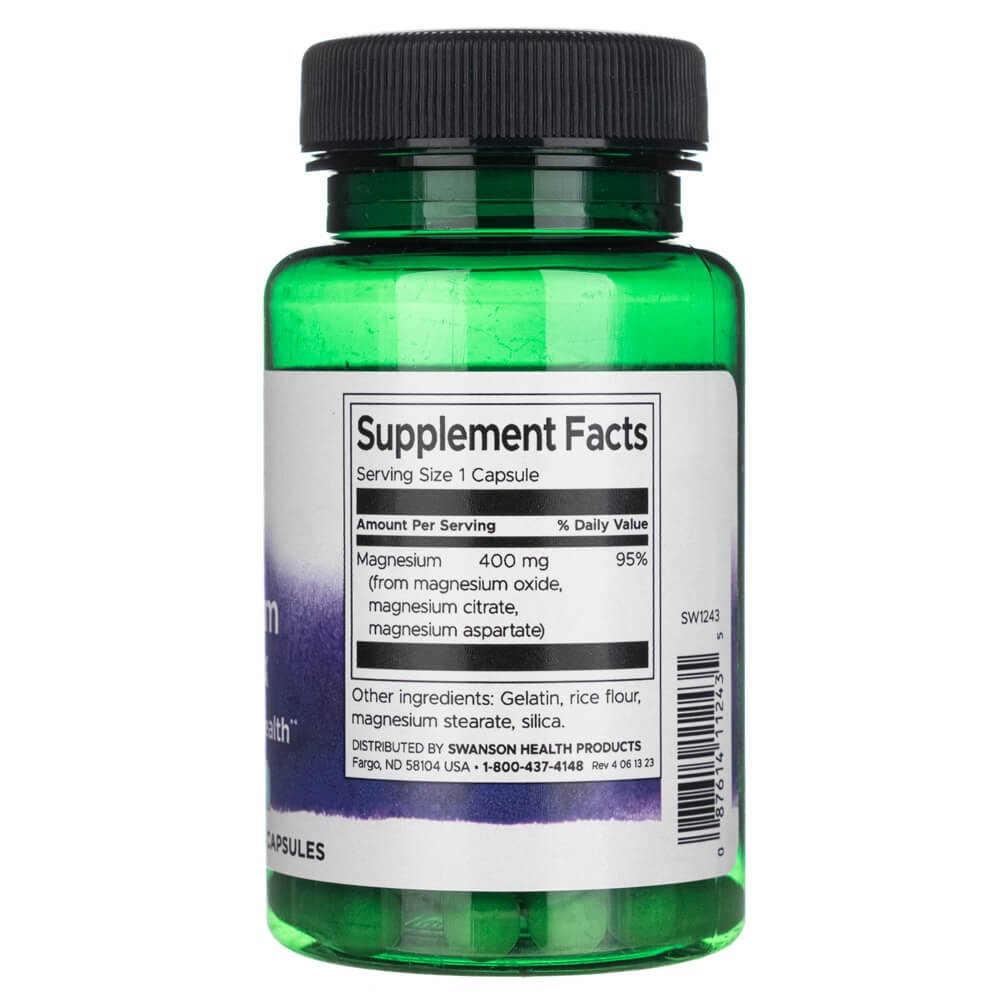 Swanson trigubas magnio kompleksas (magnis) 400 mg - 30 kapsulių