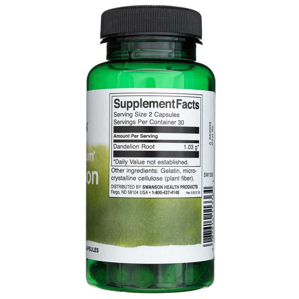 Swanson pilno spektro kiaulpienių šaknų 515 mg - 60 kapsulių - Magnis.lt