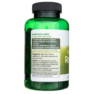 Swanson Full Spectrum Rosemary 400 mg - 90 kapsulių