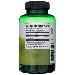 Swanson aktyvintoji medžio anglis 260 mg - 120 kapsulių - Magnis.lt